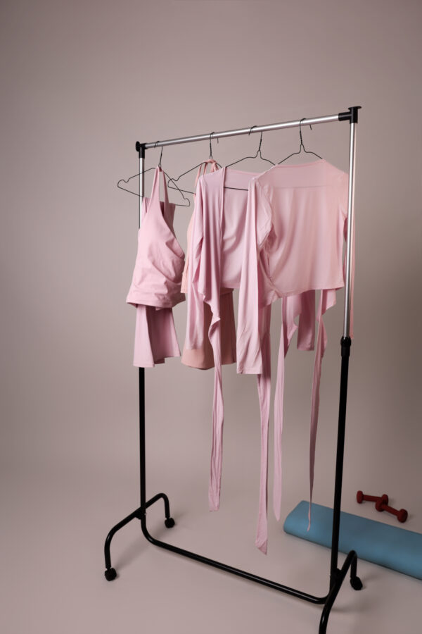 Ballet Wrap Top - Baby Pink - Image 4